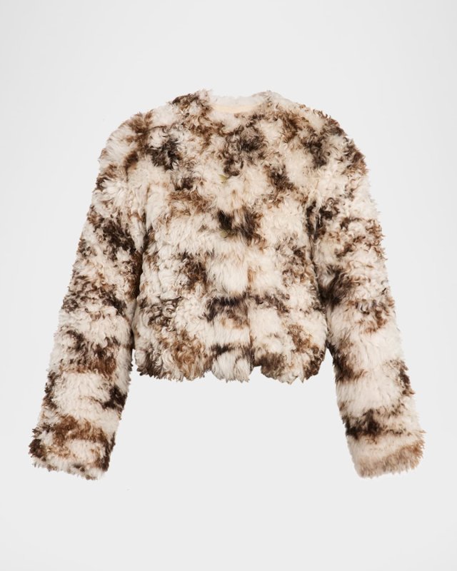 Irina Reversible Spotted Shearling Coat